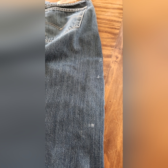 Levis 501xx Jeans Mens 34x32 (34x29) Blue Button Fly Straight Fit Distressed - Picture 11 of 16
